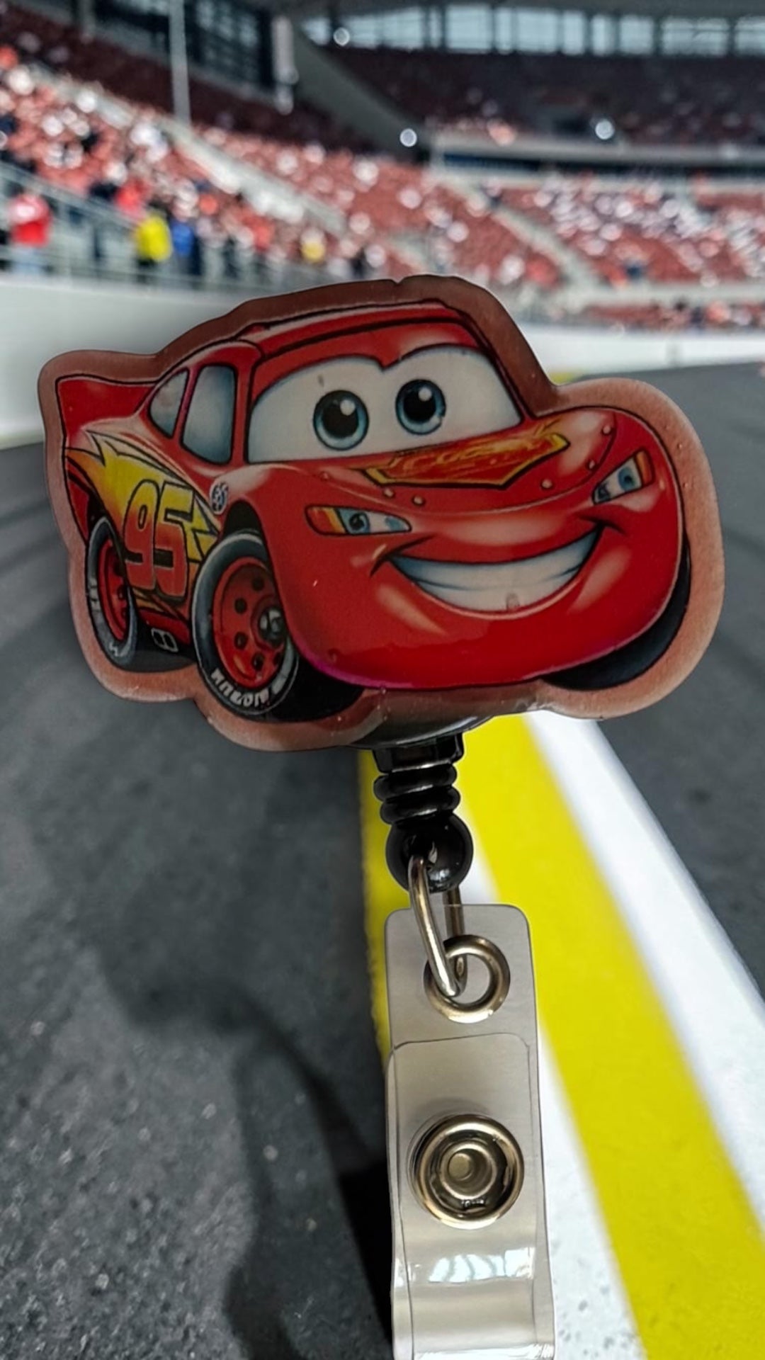 Race Car badge Reel
